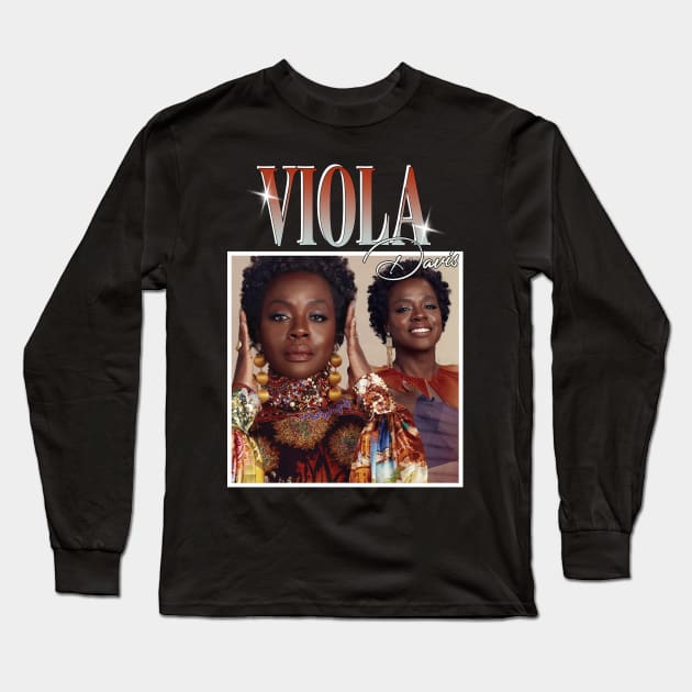 Viola Davis Long Sleeve T-Shirt by TeesBySilvia